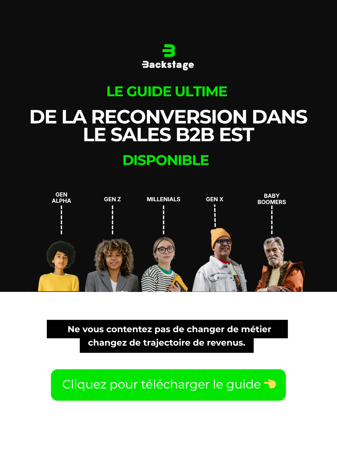 Guide Backstage de la reconversion dans le sales B2B